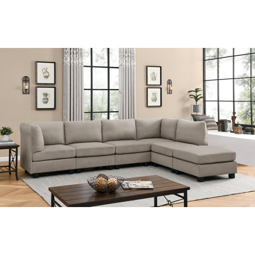 Mercury Row® Roeder 6 Piece Upholstered Sectional & Reviews Wayfair
